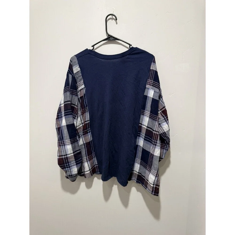 Reworked Upcycle Grunge One of a Kind Oversized The Wolfman  Sweater  Top L/XL - Picture 2 of 4